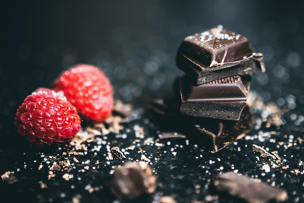 Image of chocolate and raspberries