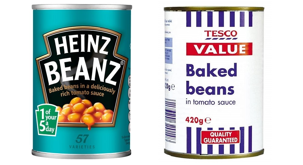 Heinz and Tesco Beans