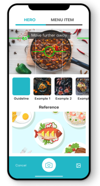 Food app screen image small