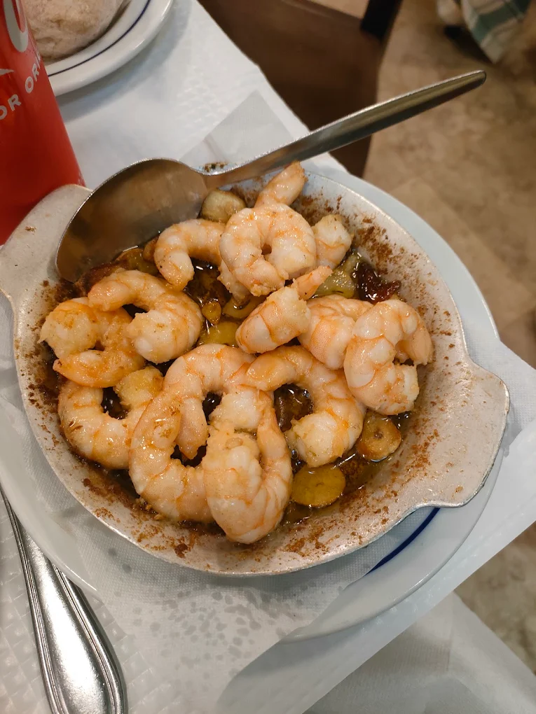 Before: Grilled prawns on plate — professional food photography