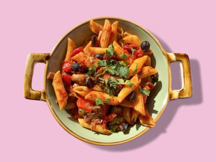 Verdure pasta, edited by Splento and delivered to the listing